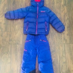 Marmot Snow Pant and Jacket Set Girls Purple